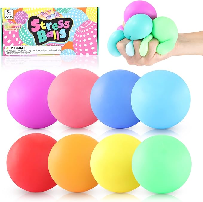 Slow Risng Stress Balls 8 Pack, Stretchy Fidget